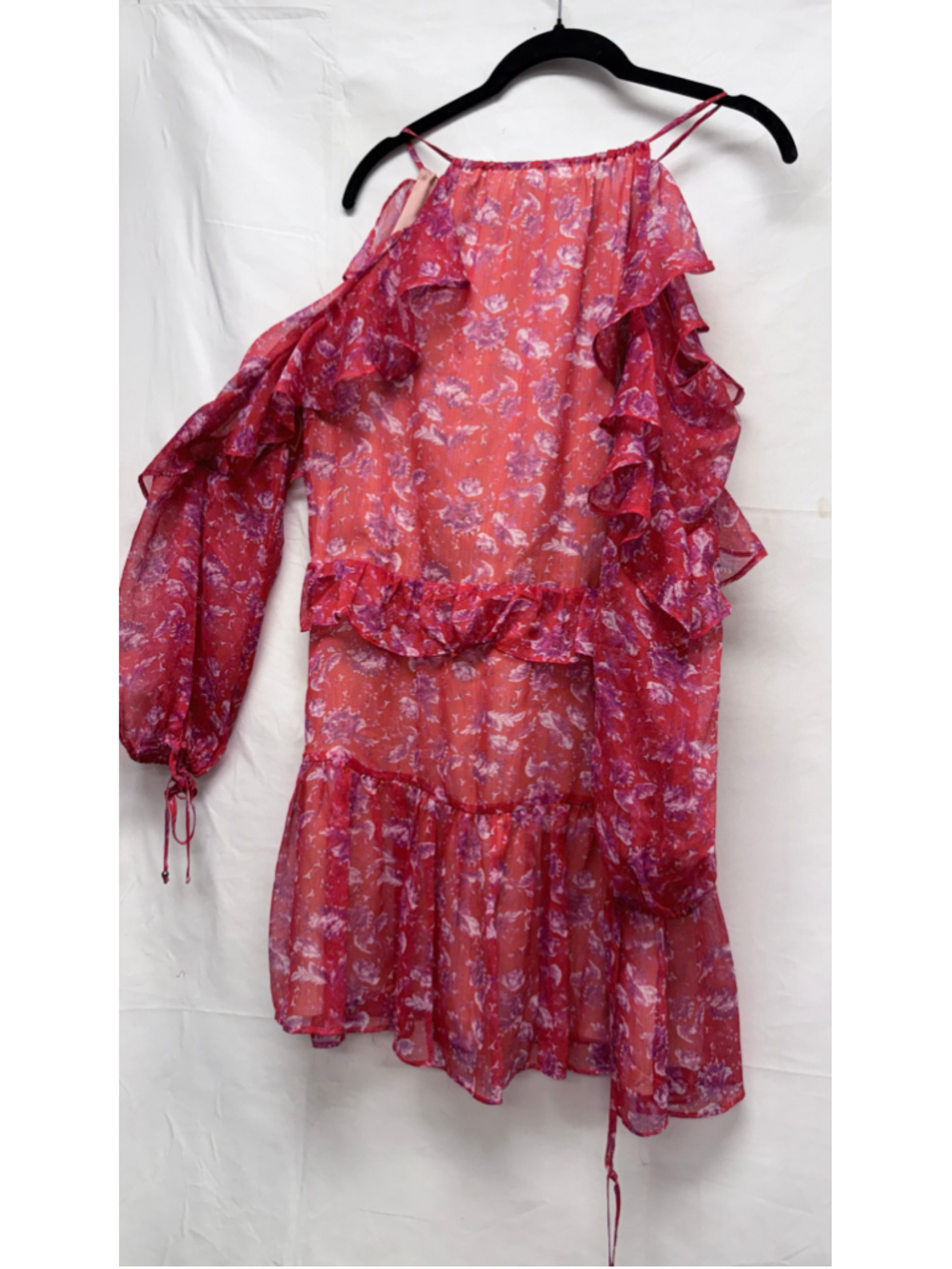 Women's Adelyn Rae Floral Mini Dress, Size S, Red and Purple
